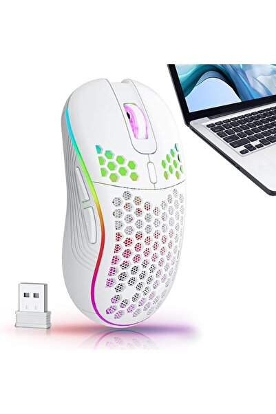 Generic Wireless Mouse Wireless Gaming Mouse Rechargeable Pc Mouse with RGB B...