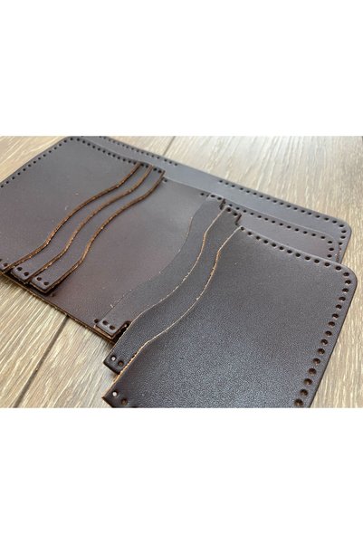 ipekbazaar Set de confecționare portofel din piele Diy Koza, Kit DIY pentru portofel orizontal pentru bărbați, realizat manual, cu suport pentru carduri