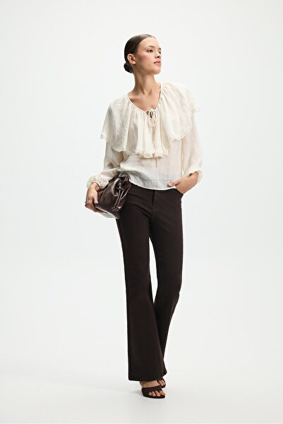 LEFTIES Yüksek bel basic flare jean