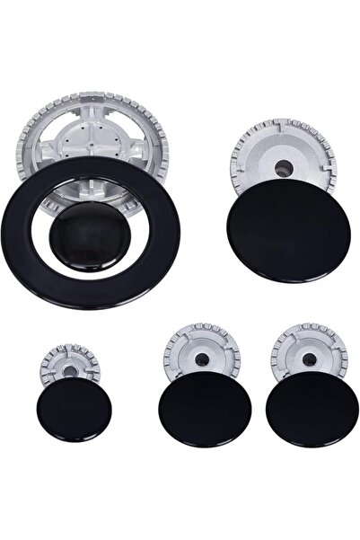 SYOSI Cooker Hat Set - 11 PCS Oven Gas Hob Burner Crown Flame Cap Covers, Qua...