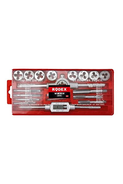 Rodex Die and Tap Set, Rodex, 20Pcs, Cr-V Steel, Cds22, 20