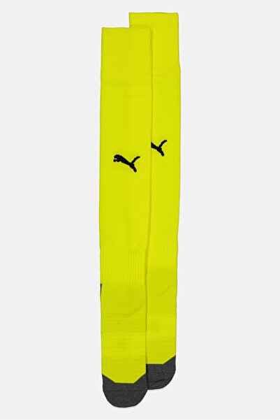 Puma Men 1 Pair Brand Logo Football Knee-High Socks, Yellow