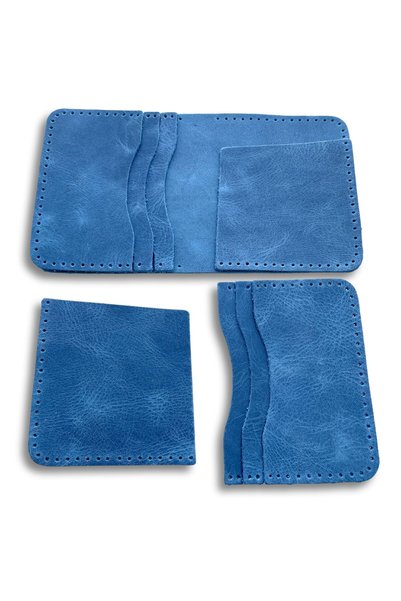 ipekbazaar Set de confecționare portofel din piele Diy Koza, Kit DIY pentru portofel orizontal pentru bărbați, realizat manual, cu suport pentru carduri