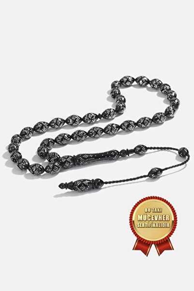 MEKS JEWELS Gümüş İşlemeli Kuka Tesbih