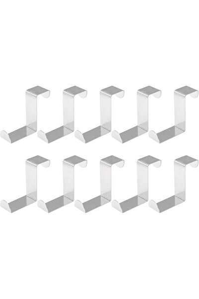 Yelajoy 10Pcs Z-Shaped Over The Door Hooks, Reversible Single Hanger Hook Dua...