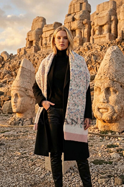 LAGRANZE Loomi Soft Textured Fringed Unisex Shawl/Scarf