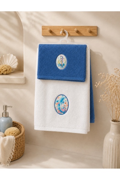 ZIY Collection Kids Series 2'li Bebek Banyo Seti - Bebek El-Yüz Havlusu (40x6...
