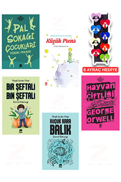 Ema Yayınları 5.6.7 ve 8 Sınıflar İçin Okuma Seti Bir Şeftali Bin Şeftali Küç...