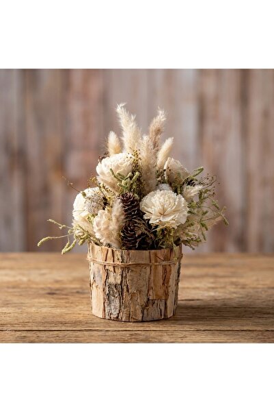 Ornament24 Buchet din flori uscate in cutie cadou, aranjament floral decorati...