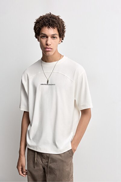 LEFTIES Baskılı oversize t-shirt
