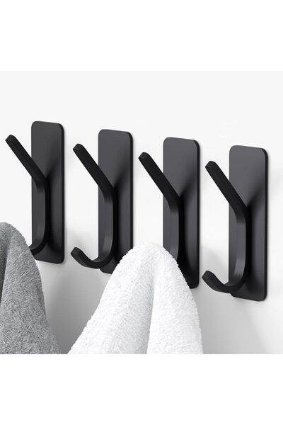 ALMEKAQUZ Heavy Duty Adhesive Towel Hooks, Adhesive Hooks Stick on Wall for H...