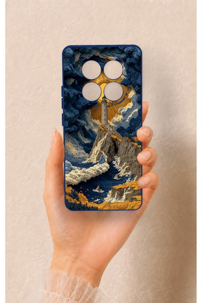 Vip Case Redmi Note 14 Pro 5g Compatible Lighthouse Patterned Silicone Case