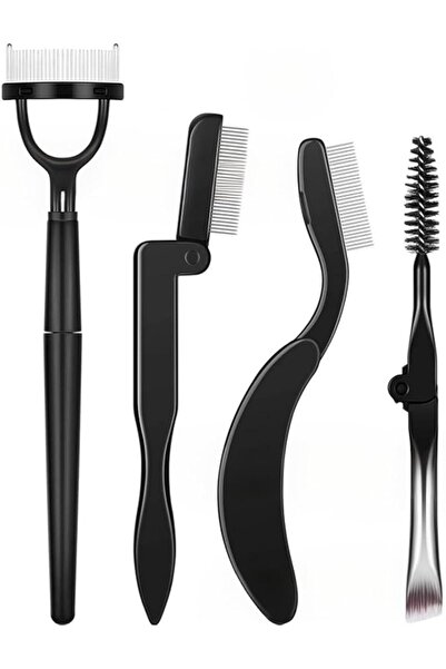 Yelajoy مجموعة فرش تجميل الحواجب والرموش القابلة للطي 4 في 1، مشط الرموش، فاص...