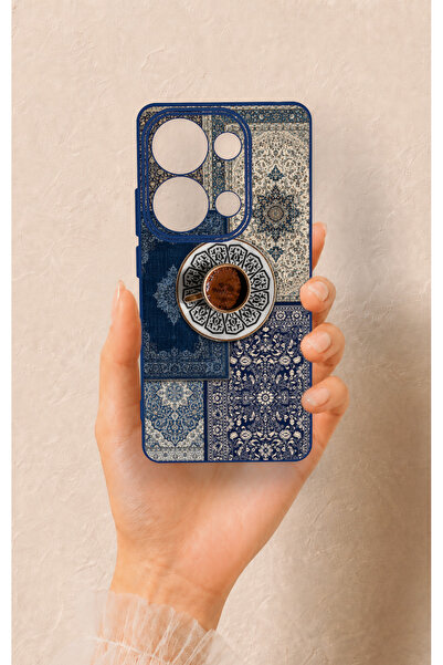 Vip Case Redmi Note 13 Pro 4G Uyumlu Türk Kahvesi ve Kilim Desenli Silikon Kılıf