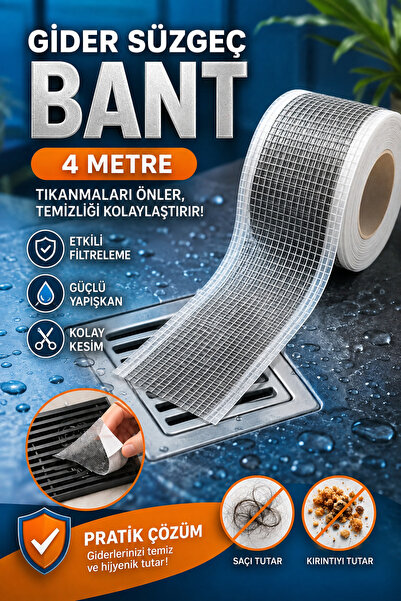 House Bird Gider Süzgeç Bandı 4 Metre Yapışkanlı Filtre Bant Saç Kıl Tutucu L...
