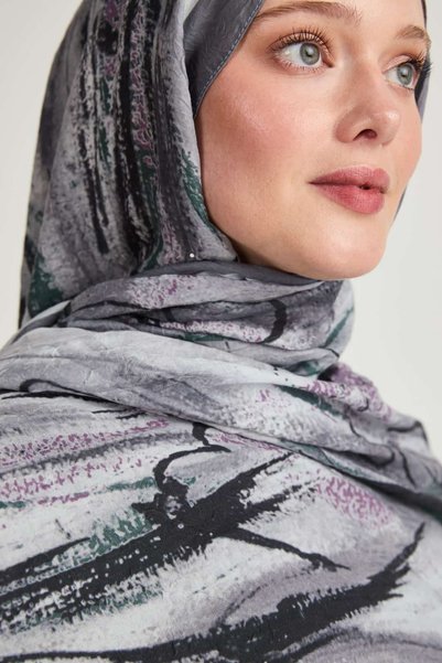 Modakaşmir Canvas Pattern Liva Modal Shawl
