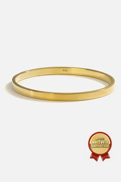 MEKS JEWELS 925 Ayar Gümüş 5 mm Yatırımlık Ray Bilezik