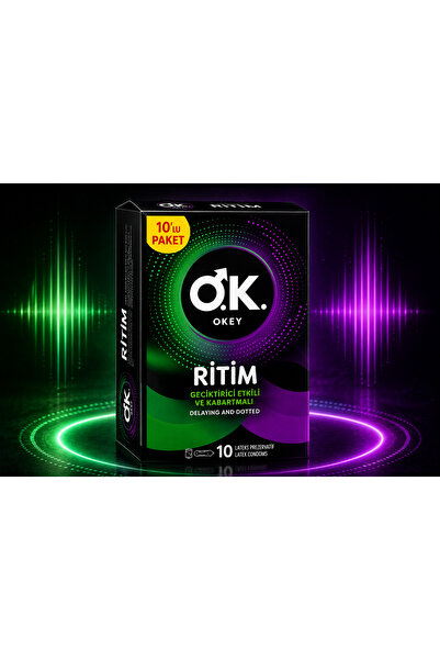 Okey Ritim Etkili ve Kabartmalı Prezervatif 10’lu
