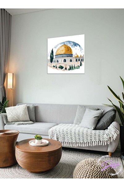 Droplyte لوحة رقمية متعددة الألوان للمسجد الأقصى في فلسطين، ديكور جداري فني، ...