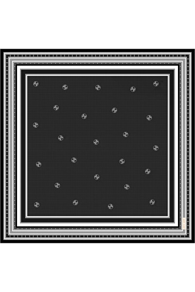 Pierre Cardin Gray 90X90 Silk Crepe Satin Scarf
