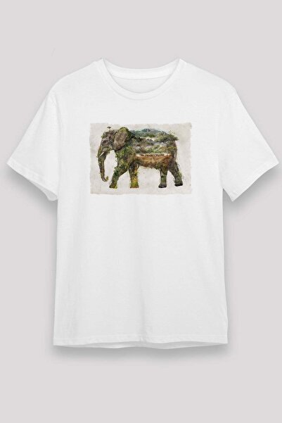 Darkhane Elephant White Unisex T-Shirt T-Shirt