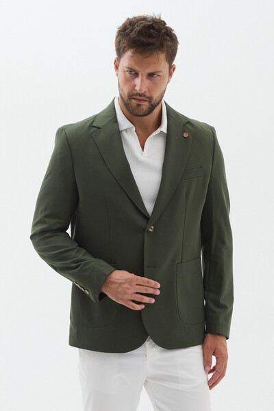 Frappoli Wilson Men's Khaki Cotton Blend Cool Summer Fabric Slim Fit Half Lin...