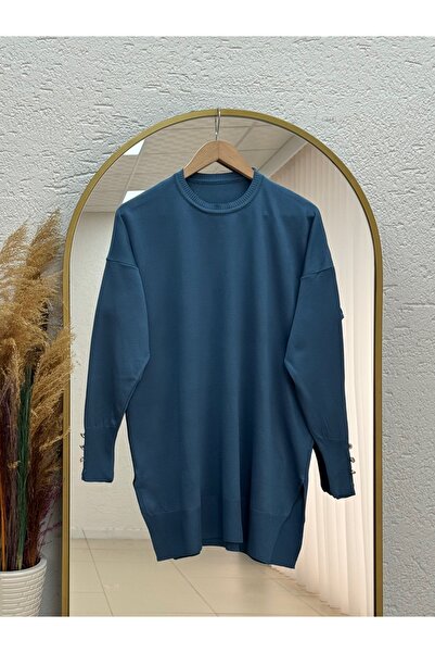 MİHRA STORE Sabisu Cold Thread Tunic with Buttoned Sleeves and Slits-Sy3310 I...