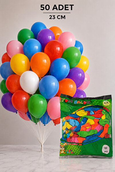 BALON DİYARI 50Pcs Mixed 9A Balloon Quality Durable Colorful Balloon