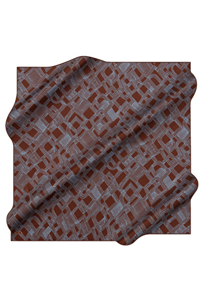 Aker Blue 90X90 Silk Twill Scarf