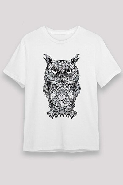 Darkhane Owl White Unisex T-Shirt T-Shirt