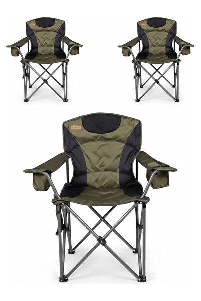Kılıçaslan Camp Madfox 3'lü Alphaback R108 Katlanır Kamp Sandalyesi Shadow Moss