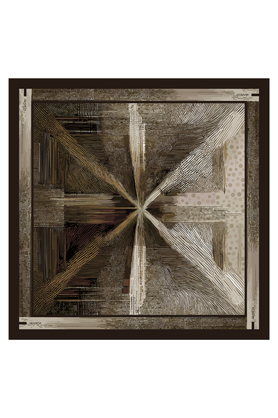 Arancia Brown 90X90 Silk Twill Scarf