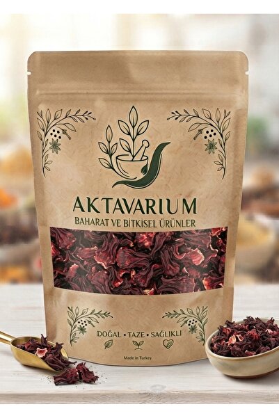 Aktavarium Doğal Kurutulmuş Hibiskus Çayı 75 gr (Mekke Gülü - Bamya Çiçeği)