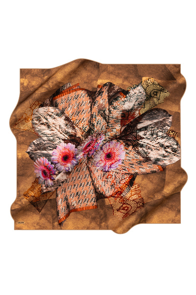 Aker Yellow 90X90 Silk Twill Scarf