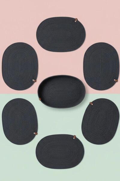 Comfort Craft Set of 6 Oval Vegan American Serving and Multi-Purpose Bread Ba...