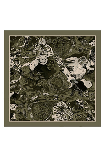 Arancia Green 90X90 Silk Twill Scarf