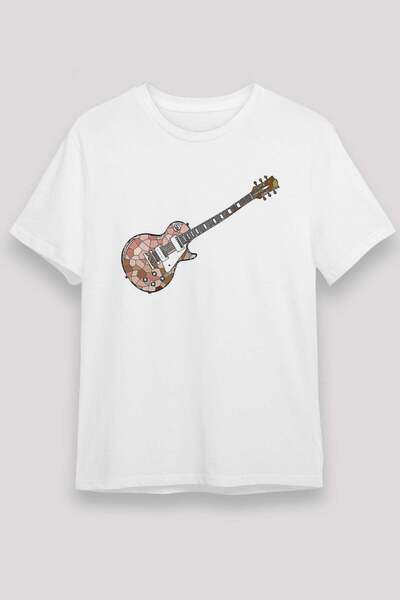 Darkhane Electric Guitar Unisex Printed White T-Shirt - Tshirt