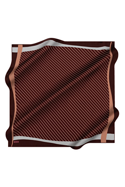 Aker Burgundy 90X90 Silk Crepe Satin Scarf