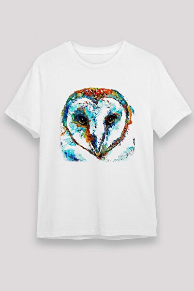 Darkhane Owl White Unisex T-Shirt T-Shirt