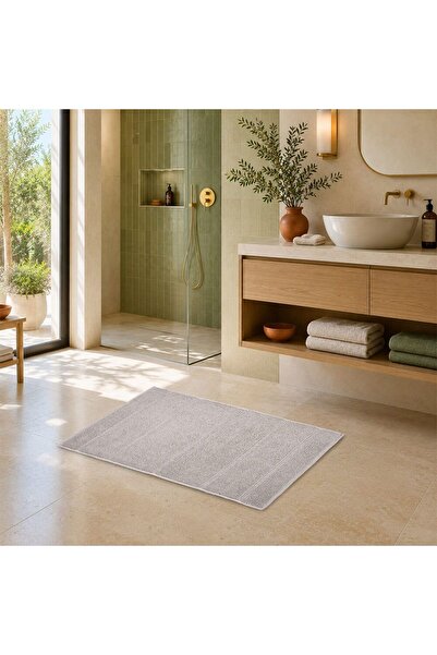 Penelope Dora Kaydırmaz Taban Bej Banyo Paspası - 50x80 cm