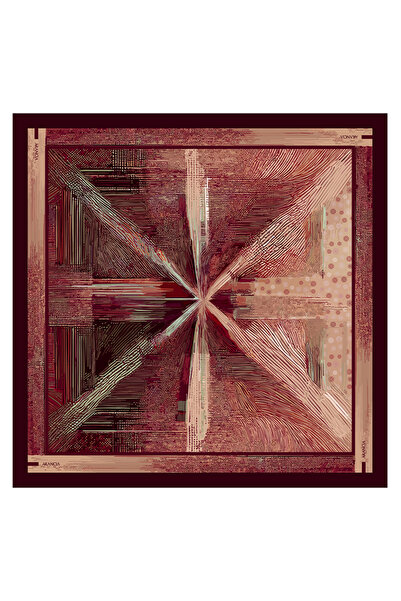 Arancia Burgundy 90X90 Silk Twill Scarf