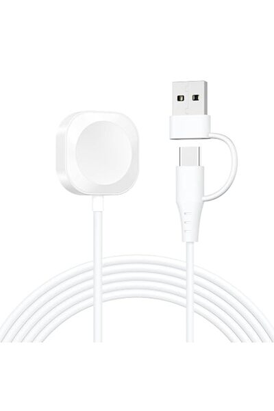 GENERAL شاحن متوافق 2 في 1 لساعة أبل، كابل مغناطيسي متوافق مع سلسلة iWatch SE...