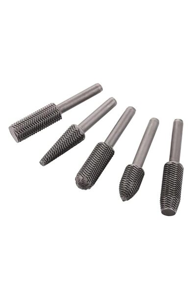 Lawazim Pro7 Iron File Rotary Set - 5 Piece - Hex Shank Precision Burr Tools ...
