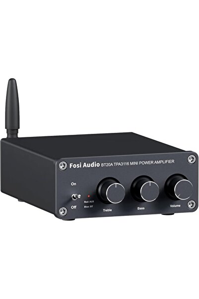 Fosi Audio BT20A مكبر صوت ستيريو بتقنية البلوتوث 5.0 ثنائي القناة، جهاز استقب...