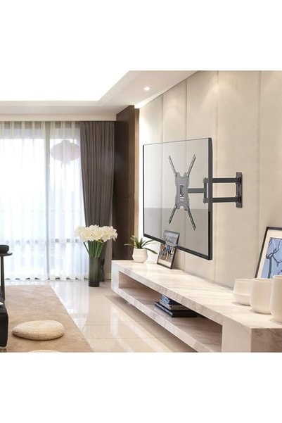 SKY TOUCH حامل تلفزيون جداري دوار من سكاي-تاتش |   حامل تلفزيون للحائط｜شاشات من 32 إلى 55 بوصة |   حامل جداري للشاشات المسطحة والمنحنية