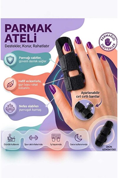 MYS FLEX Parmak Ateli Parmak Sabitleyici Parmak Destek Aparatı Parmak Splinti...