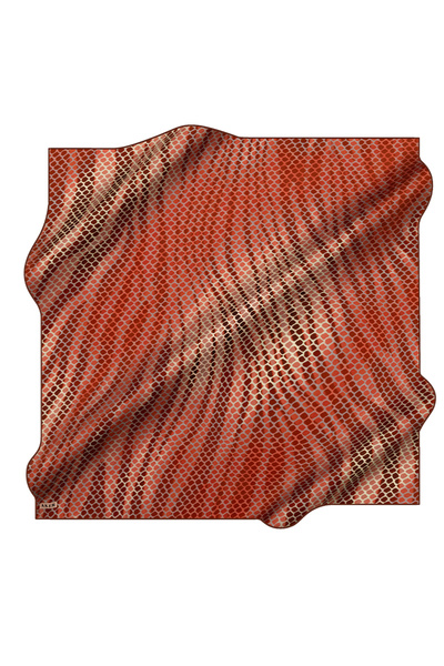 Aker Orange 90X90 Silk Twill Scarf
