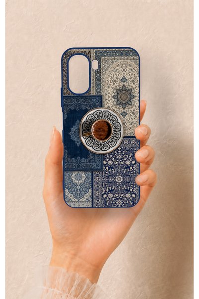 Vip Case Oppo A6T Compatible Turkish Coffee and Kilim Patterned Silicone Case