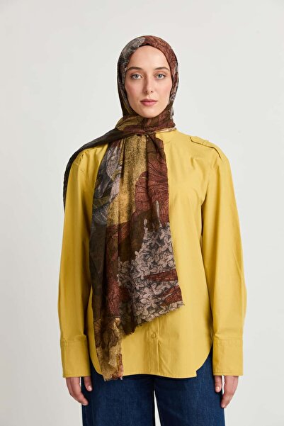 Modakaşmir Floral Vintage Pattern Aya Kras Shawl