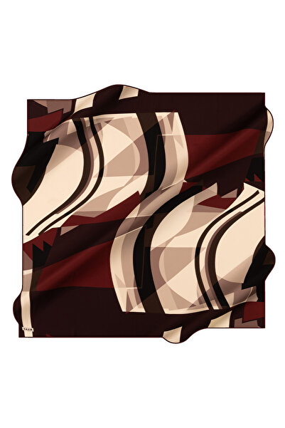 Aker Burgundy 90X90 Silk Crepe Satin Scarf